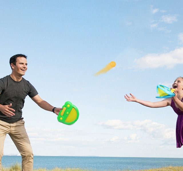 Family Camping Ball Game. A Holiday From Screen Time